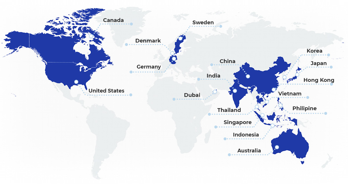 International Customer Map