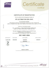 ISO14001:2004 Certification ISO14001:2004 Certification