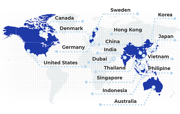 International Customer Map