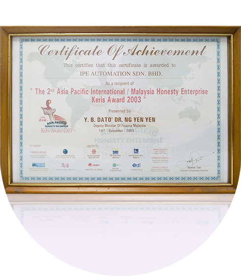 The 2nd Asia Pacific International Honesty Enterprise Keris Award 2003